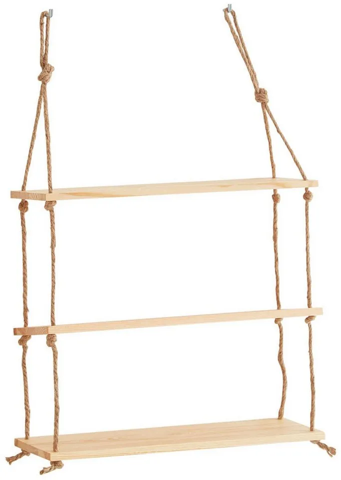 xonox.home Hängeregal, in Pinienholz B/H/T ca.: 50 x 75 x 15 cm, Braun, – Produktbild 2 von 4