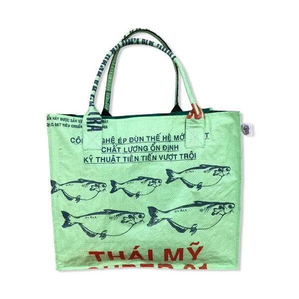 Beadbags Beadbags Einkaufstasche Ri94 recycelter Reissack, Hellgrün, – Produktbild 1 von 4