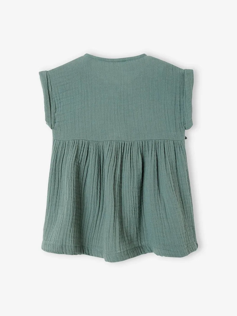 Vertbaudet Mädchen Baby Kleid, Grün, – Produktbild 2 von 3