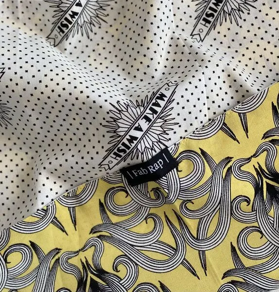 FabRap Gift Wrap FabRap Gift Wrap Wiederverwendbare Geschenkverpackung Furoshiki Set mit drei Größen (doppelseitig), Sunshine & make a wish, – Produktbild 3 von 4