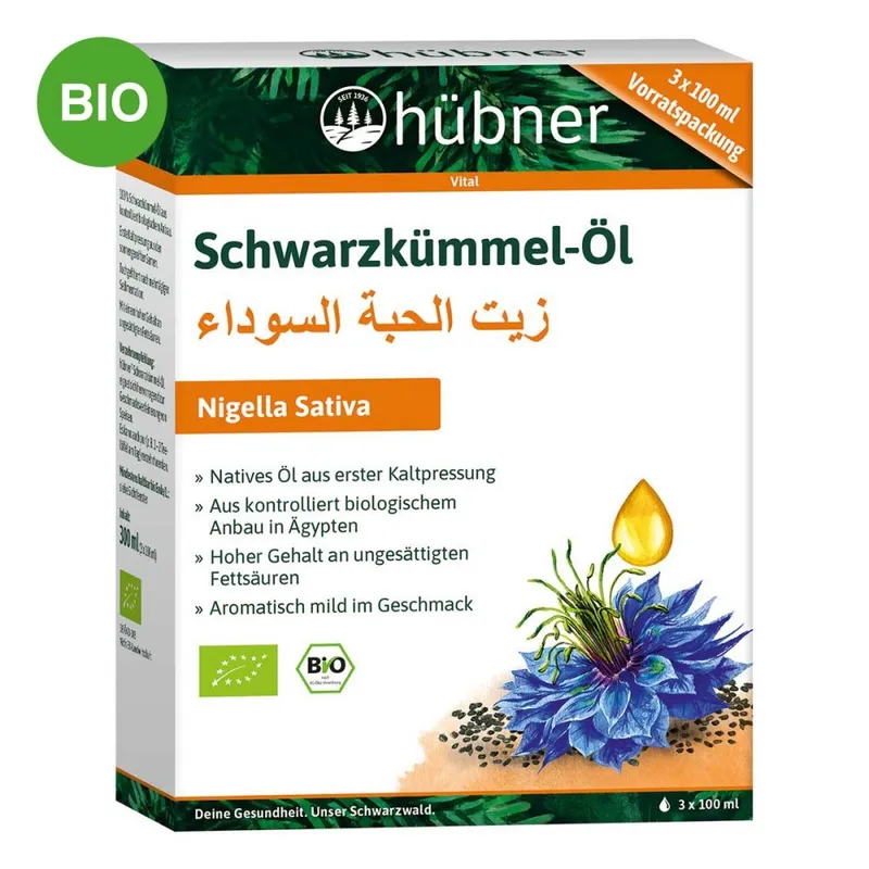 Hübner Naturarzneimittel Hübner Naturarzneimittel Hübner Schwarzkümmel-Öl Bio De-öko-003 – Produktbild 2 von 2