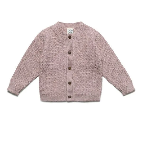 Puri Organic Puri Organic Baby Kinder Cardigan Moosstrick Baumwolle (Bio) Schurwolle, Peanut, – Produktbild 1 von 2