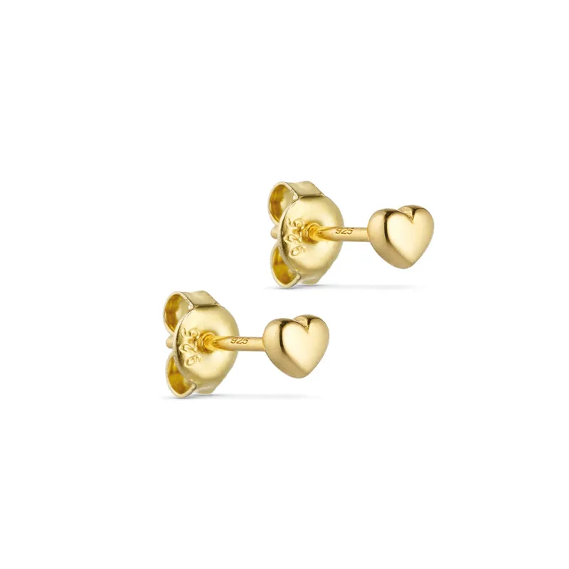 Design Letters Little Big Love Earstuds (set of 2 pcs) - Gold heart – Produktbild 3 von 3