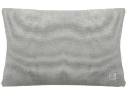 HANS NATUR Kissenbezug 40x60 cm Bio Baumwolle vanilla-grey-melange Mit Reißverschluss – Produktbild 1 von 1
