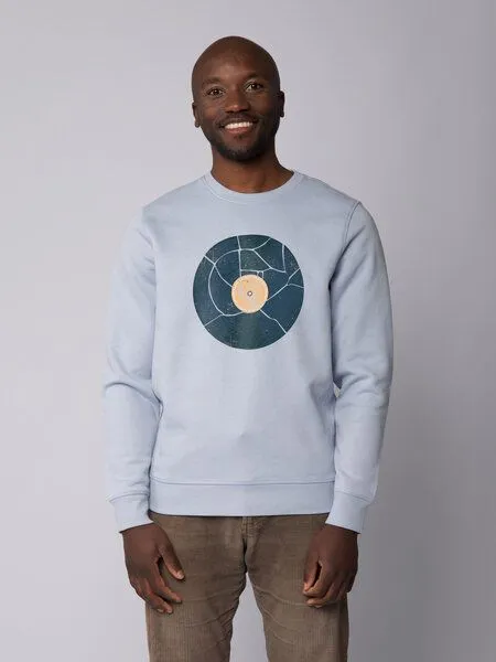 watapparel watapparel Sweatshirt Unisex Broken Vinyl, Serene blue, – Produktbild 2 von 4