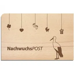 holzpost holzpost Nachwuchspost Postkarte aus Holz – Produktbild 1 von 1