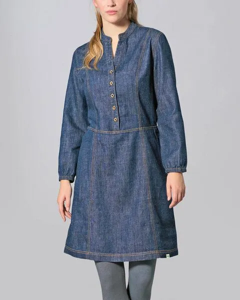 HempAge HempAge Jeanskleid Hanf/Biobaumwolle, Indigo (blau), – Produktbild 1 von 3