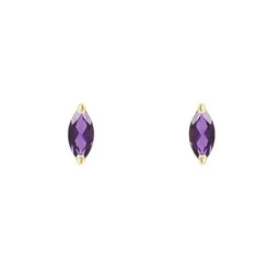 Eppi Eppi Minimalistische silberne Ohrringe mit Amethysten Andine – Produktbild 1 von 1