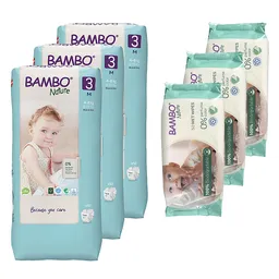 Bambo Nature Bambo Nature Windel (156 Stück) + Feuchttücher (150 Stück) – Produktbild 1 von 1