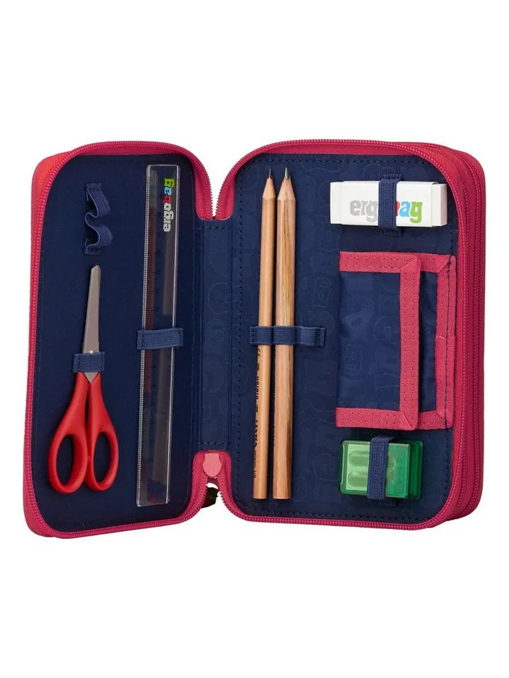 Ergobag Ergobag Federmäppchen Maxi Mäppchen, (1-tlg), mit Stiften befüllt, Lila, – Produktbild 3 von 8