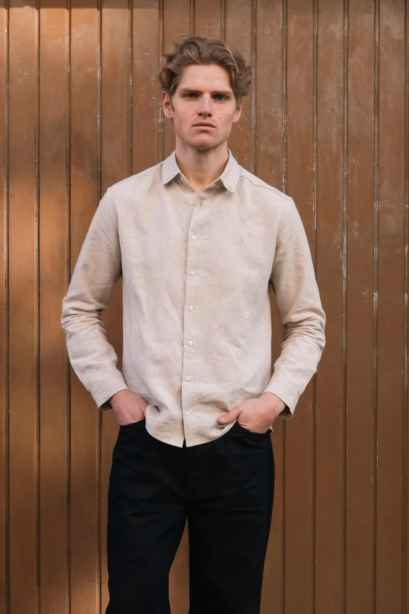 Lucid Collective Lucid Collective Herren vegan Shirt Legacy In Der Farbe Oatmeal, Beige, – Produktbild 2 von 2
