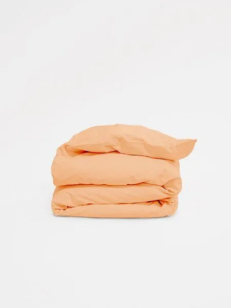 erlich textil erlich textil Finn Bettdeckenbezug aus Bio-Baumwolle, made in Europe, Papaya, – Produktbild 7 von 7