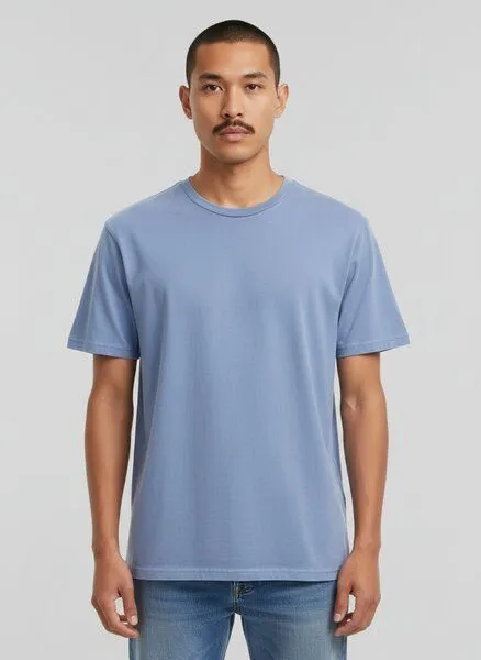 UNIPOLAR UNIPOLAR Basic T-Shirt Modell: Crafton Vintage, G. dyed swimmer blue (blau), – Produktbild 1 von 1