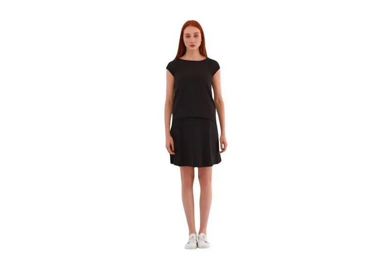 Leela Cotton Leela Cotton A-Linien-Rock Rock, Schwarz, – Produktbild 3 von 5
