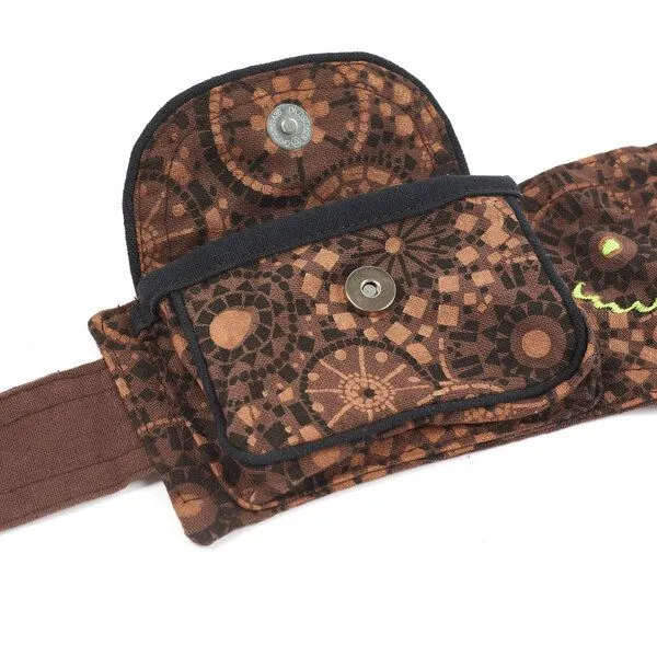 short'n'pietz short'n'pietz handgenähte Gürteltasche mit verstellbarem Gürtel, Braun, – Produktbild 5 von 8
