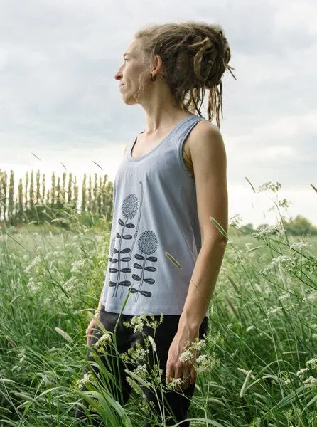Cmig Cmig Damen Tank-Top Waldblumen in serene blue – Produktbild 4 von 4