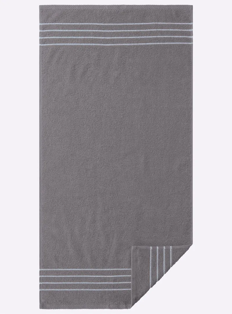 wäschepur Handtuch grau, Grau, – Produktbild 2 von 3