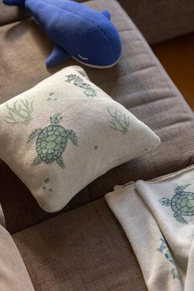 Tranquillo Tranquillo Kissenbezug TURTLE, Grün, – Produktbild 4 von 5
