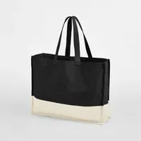 Westford Mill Westford Mill Tragetasche Umhängetaschen Einkaufstasche Shopper 52 x 38,5 x 16 cm zweifarbig, Schwarz/natur, – Produktbild 1 von 1