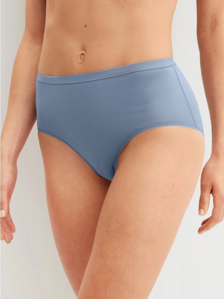CALIDA CALIDA Slip Natural Comfort elastische, Single Jersey Qualität, Cotton-Mix, weich, pillingarm, Blau, – Produktbild 1 von 5