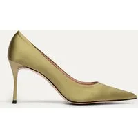 BIKKOU BIKKOU Damen vegan Pumps Romantisches Abendessen Grüner Satin, Olivgrã¼n, – Produktbild 1 von 1