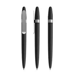 prodir prodir DS5 Soft Touch TSR Twist Kugelschreiber, Black-Silver satin finish – Produktbild 1 von 1