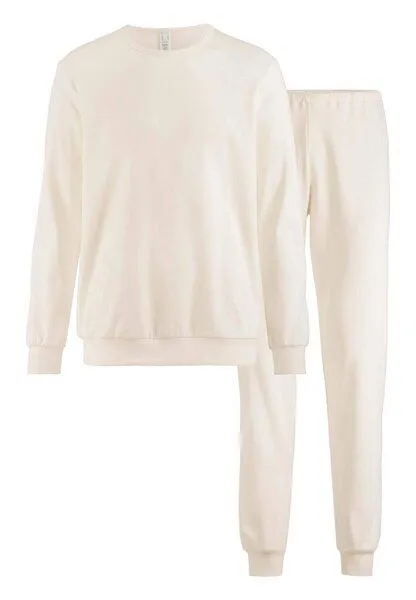 hessnatur hessnatur Pyjama Regular PURE NATURE aus reiner Bio-Baumwolle, Natur, – Produktbild 6 von 8