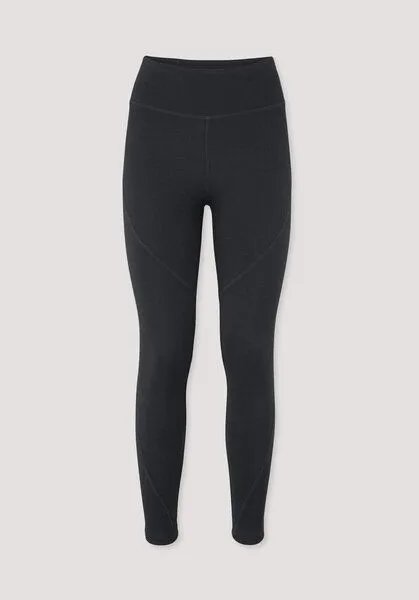 hessnatur hessnatur Leggings Medium Cut ACTIVE FUNCTIONAL aus Bio-Merinowolle und Bio-Baumwolle, Schwarz, – Produktbild 7 von 7