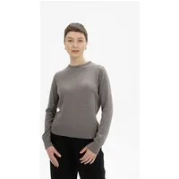 MELA Feinstrick Pullover DHANA | von MELA | Fairtrade & GOTS zertifiziert, Bear melange, – Produktbild 1 von 1