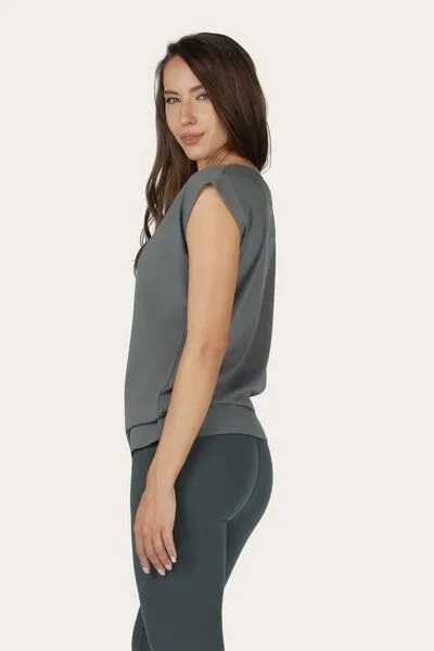 Urban Goddess Urban Goddess Lockeres Asana-Yoga-Shirt, Jade (grün), – Produktbild 3 von 5