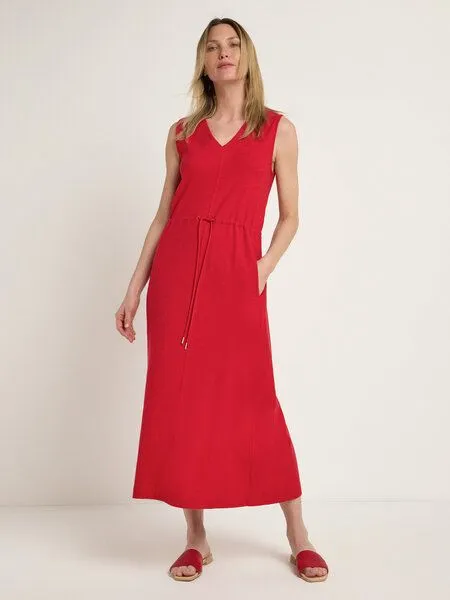 LANIUS LANIUS Maxikleid (GOTS) aus Bio-Baumwolle, Red, – Produktbild 1 von 4