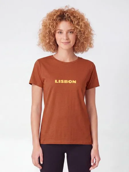 watapparel watapparel T-Shirt Frauen Lisbon Flora, Heritage brown, – Produktbild 3 von 3