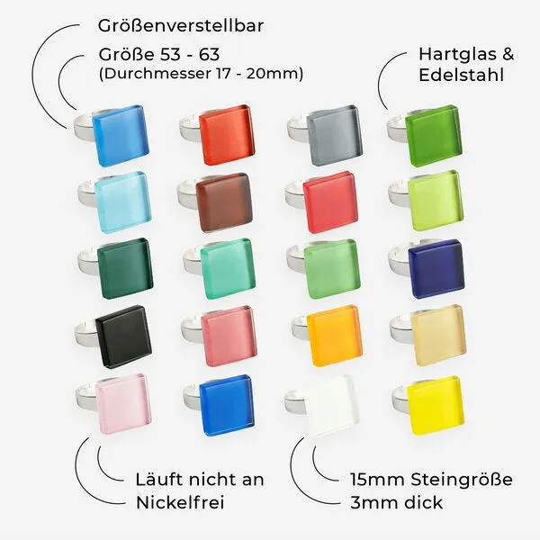 ALEXASCHA ALEXASCHA Minimalistischer Ring aus Glas, klein | PUREFORM, Sonnengelb, – Produktbild 4 von 4