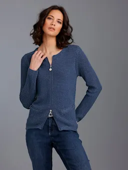 creation L Strickjacke Lyocell-Baumwoll-Strickjacke Langarm Grobstrick – Produktbild 1 von 1