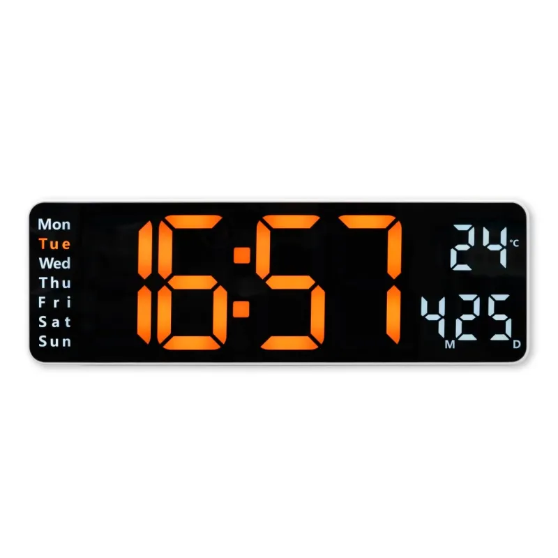 Hama Hama Digitale Wanduhr "Santa Cruz", Thermometer, großes Display, Fernbedien., WS – Produktbild 1 von 5