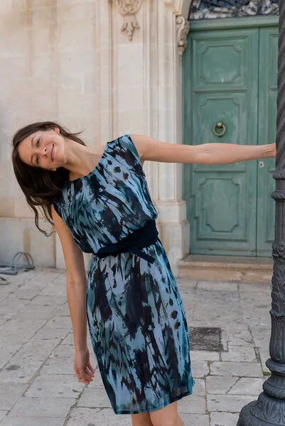 WiDDA berlin WiDDA berlin Kleid mit Aquarell-Muster aus TENCEL® – Produktbild 3 von 4