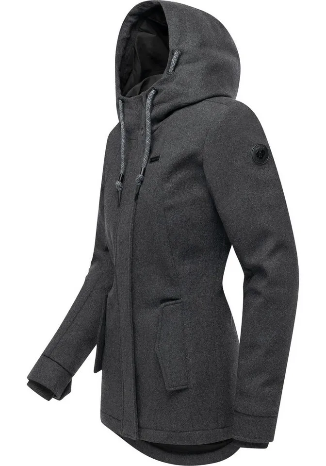 ragwear ragwear Winterjacke Monadde Felt YOUMODO Wasserfeste warme Jacke mit Kapuze, Grau, – Produktbild 3 von 4