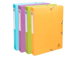 Exacompta 8 Exacompta Archivboxen "Pop'N Co", DIN A4, Gummizug, 3 Klappen, RB 40 mm, sortiert – Produktbild 1 von 1