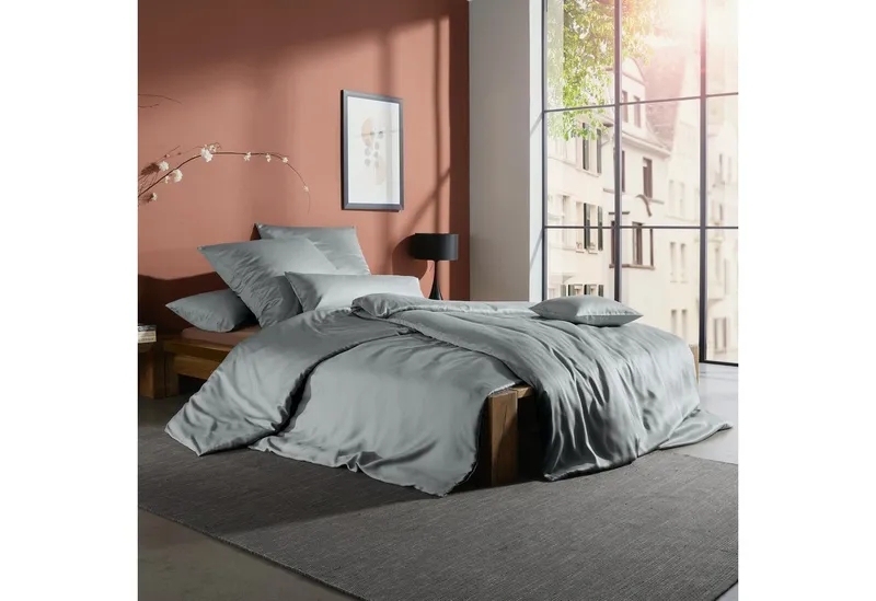 Erwin Müller Kissenbezüge Kissenbezug "Schwandorf", TENCEL™ Lyocell Uni, Grün, – Produktbild 3 von 5
