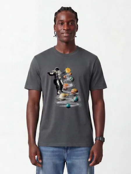 watapparel watapparel T-Shirt Unisex Weltraumreise, Anthracite, – Produktbild 2 von 2