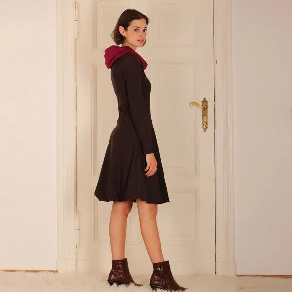 ManduTrap ManduTrap Ballonkleid aus Bio-Baumwolle kbA mit Kapuze/Hoodie, Braun, – Produktbild 4 von 4