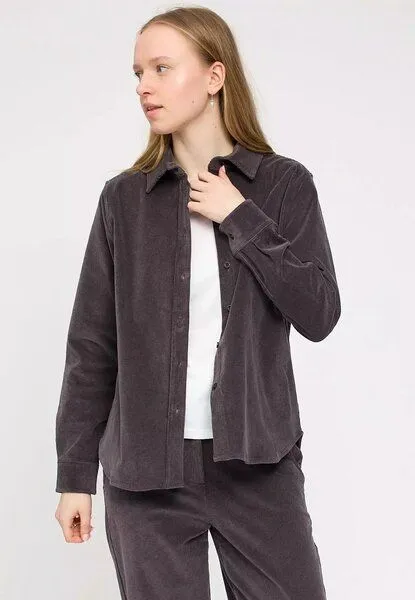Mazine Mazine Corduroy Shirt aus Bio-Baumwolle, Eggplant (lila), – Produktbild 4 von 4