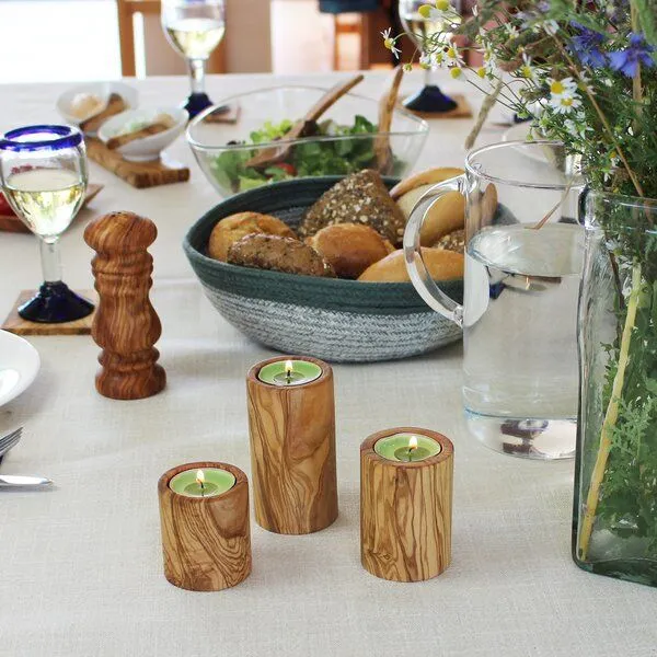 Mitienda Shop Mitienda Shop Teelichthalter Set aus Holz – Produktbild 3 von 3