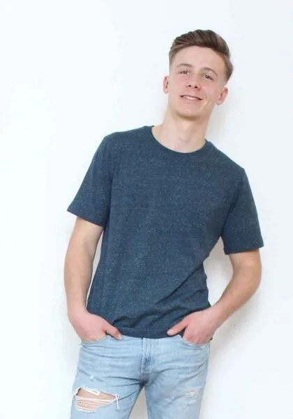 YTWOO YTWOO Herren schweres Bio T-Shirt. Männer Premium Basic Shirt. Heavy Cotton, Dark heather demin, – Produktbild 4 von 4