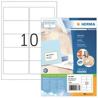 Herma Herma Premium - Papier - matt - permanent selbstklebend - weiß - 96 x 50.8 mm 1000 Etikett(en) (100 Bogen x 10) – Produktbild 2 von 3