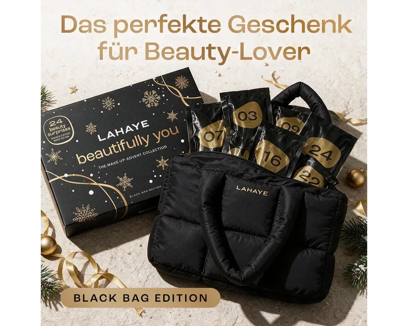 LAHAYE Adventskalender Beauty 2026 "beautifully you" Schwarz (Set), 24 Make-up und Beautyüberraschungen – Produktbild 2 von 5