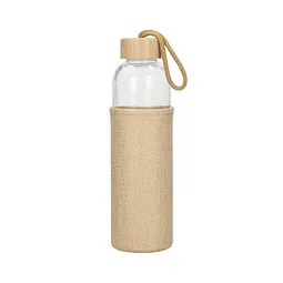 elasto elasto Glasflasche mit Hülle Natural, 0,7l – Produktbild 1 von 1