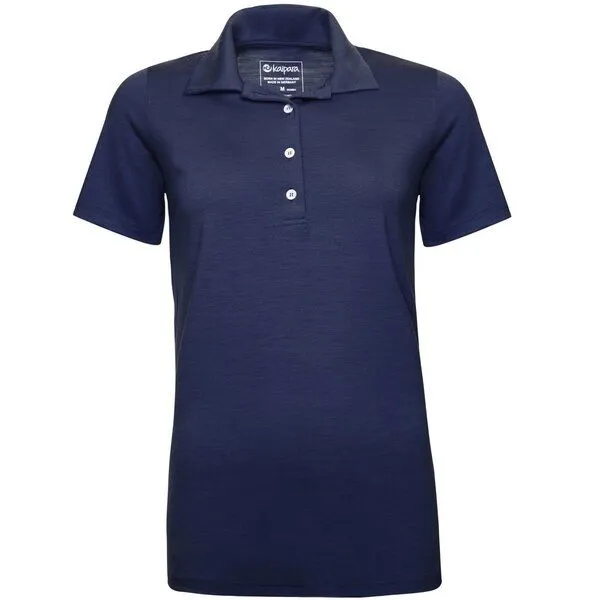 Kaipara - Merino Sportswear Kaipara - Merino Sportswear URBAN Merino Poloshirt Damen Kurzarm Regular 200, Navy, – Produktbild 1 von 2