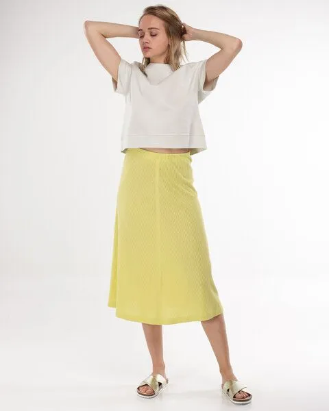 Alma & Lovis Alma & Lovis Kurzarmsweat aus Bio-Baumwolle | Cosy Shirt, Ecru (weiß), – Produktbild 3 von 4
