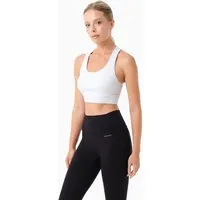 ORGANICATION ORGANICATION BEVINN | Cross-Strap Sport Bralette aus recyceltem Polyamid, White, – Produktbild 1 von 1